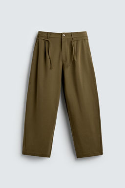 PLEATED DRAWSTRING TROUSERS - Zara фото 7