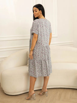 Платье женское, цвет сиреневый серый - Барболета фото 8