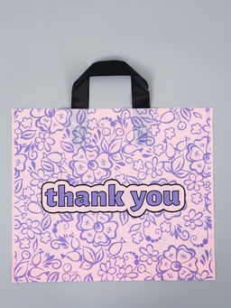 Цена за 50 шт. Пакет с петлевой ручкой "Цветы" 35 х 30 х 8, см, 60 мкм