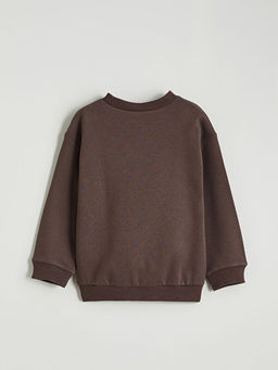 Aslan Kral Bask?l? Erkek ?ocuk Kal?n Sweatshirt