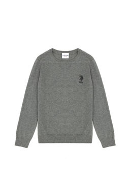 Серый меланжевый базовый свитер для мальчика - U.s. polo assn фото 7