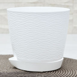 Кашпо Блюз (1,5л) Цв. Белый (Арт. КШ-8681)