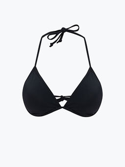 D?z Boyundan Ba?lama Detayl? Kad?n Bikini ?st