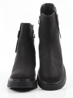 04-WD018-1M BLACK Ботинки зимние женские (натуральная кожа, 100% шерсть)