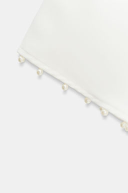 BLUSA T?NICA ASIM?TRICA PERLAS / Blanco roto - Zara фото 7