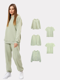 Брюки женские из футера в пыльно-зеленом цвете - Mark formelle фото 3