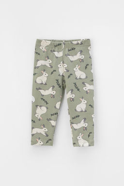 Crockid _ КР 4321/оливковый хаки,нежные зайчики к435 бриджи д/дев яс