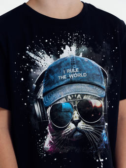 Комплект для мальчиков (футболка, брюки) сине-черный в клетку - Mark formelle фото 5