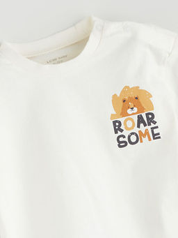 Bisiklet Yaka Bask?l? Erkek Bebek Ti??rt