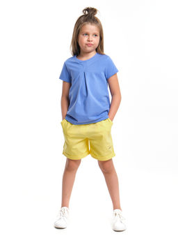 Комплект для девочки с шортами UD 6920/7936 синий василек - Mini maxi фото 7