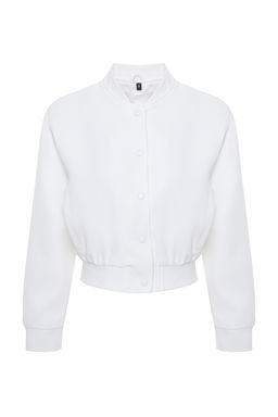 TRENDYOLMILLA Ekru Crop Ince Bomber Mont TWOSS24MO00032 фото 15