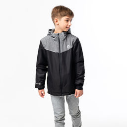 RODOS Куртка детская мембрана демисезон М-230 Чёрный/Серый
