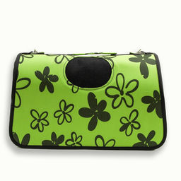 Сумка - переноска для животных Цветы, каркасная, размер М, 40 х 21 х 27 см - Пижон фото 2