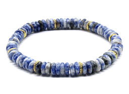 Браслет из лазурита диски 6*2мм, 16см