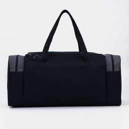 Сумка дорожная, 3 отдела на молниях, наружный карман, длинный ремень, цвет чёрный/серый