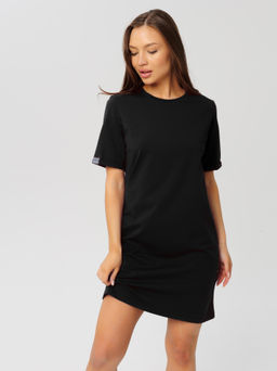 ***Трикотажное платье LINGEAMO черное ВП-05 (7)