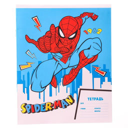 Цена за 20 шт. Тетрадь 12 листов, линейка, 4 вида МИКС, Человек-паук - Marvel фото 6