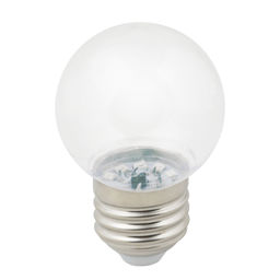 LED-G45-1W/3000K/E27/CL/С Лампа декоративная светодиодная. Форма "шар", прозрачная. Теплый белый свет (3000K). Картон. ТМ Volpe.