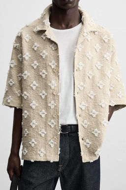 TEXTURED JACQUARD SHIRT - Zara фото 7