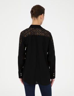Siyah Comfort Fit Uzun Kollu G_mlek
