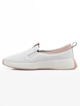 06-YG108-2 WHITE/PINK Туфли летние женские (натуральная кожа)