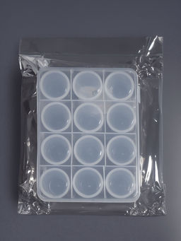 Органайзер для хранения мелочей, 12 баночек, 18.5×14×5 см, прозрачный