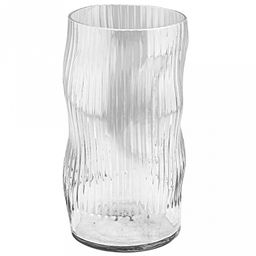Ваза для цветов стеклянная "Соул-1" 4л, д15см, h29см, текстурная (Россия)