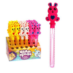 Цена за 24 шт. Мыльные пузыри трещотка Милый зайчик, 70 мл, цвета МИКС