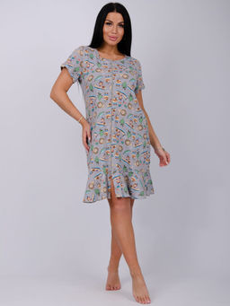 Халат Гаечка 3, трикотаж - Малина фото 3