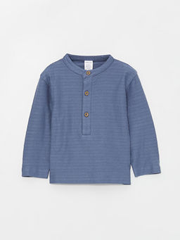 Hakim Yaka Uzun Kollu Erkek Bebek Ti??rt ve Pantolon 2li Tak?m - Waikiki фото 2