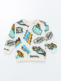 Bisiklet Yaka Bask?l? Erkek Bebek Sweatshirt ve E?ofman Alt 2li Tak?m - Waikiki фото 2