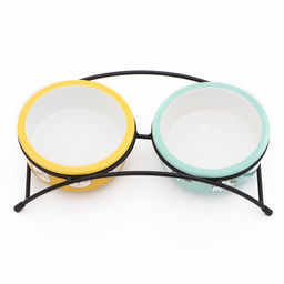 Миски керамические на подставке 2 х 250 мл - Пижон фото 2