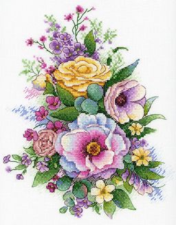 Набор для вышивания М.П.Студия А-040 Лиловая весна СК/Распродажа 25 х 20 см
