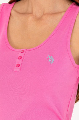 Женская розовая базовая футболка - U.s. polo assn фото 14