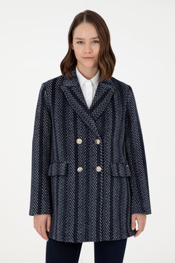 Женское темно-синее пальто Stash - U.s. polo assn фото 3