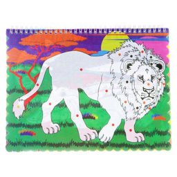 Книжка-раскраска многоразовая «Животные» фломастеры 12 цветов, 3D очки, бутылочка для воды