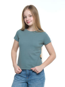 Футболка в рубчик 22-0210 хаки