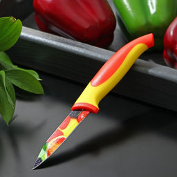 Нож кухонный с антиналипающим покрытием Доляна Фрукты, лезвие 8 см