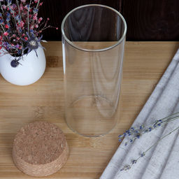 Банка для сыпучих пробковая крышка 400 мл диаметр 65/15 см/ LCSC2118 /уп 120/ - Галеонтрейд фото 9