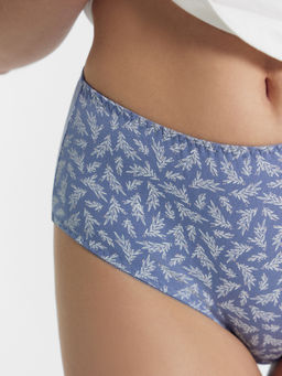 Цена за 2 штуки! Трусы женские макси серые с веточками веточки на сером кремне 412075 - Mark formelle фото 7