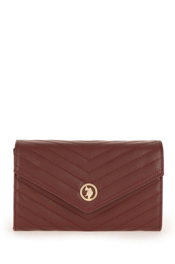 Женская сумка через плечо бордового цвета с ремешком-цепочкой Неожиданная скидка в корзине - U.s. polo assn фото 3