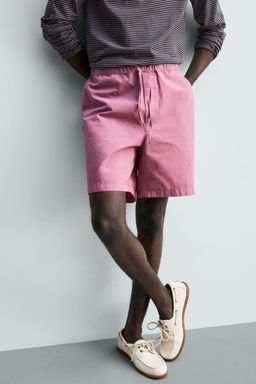 BERMUDA LAVADA REGULAR FIT / Rosa