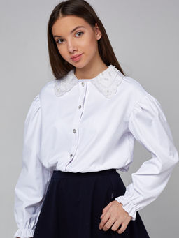 Блузка текстильная молочный 232232112