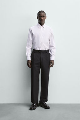 CAMISA ESTRUCTURA EASY CARE / Blanco / Rosa