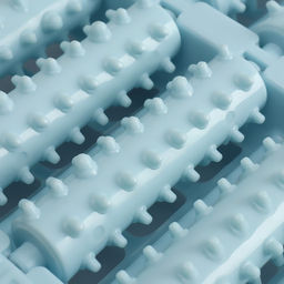 Массажёр «Барабаны», 26×22×5 см, 5 рядов, голубой