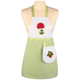 ФАРТУК МАЛЕНЬКИЙ ДЕКОРАТИВНЫЙ СУПЕР ГРИБ ,БЕЛЫЙ\ЗЕЛЕНЫЙ, 100