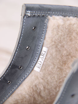 Ботинки 319.taskanagr.Вакса серая/шерсть