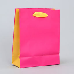 Пакет подарочный двухцветный Жёлтый-розовый, S 12 х 15 х 5.5 см - Дарите счастье фото 3