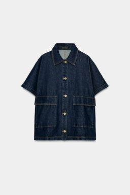 SOBRECAMISA Z1975 DENIM OVERSIZE / Azul - Zara фото 9