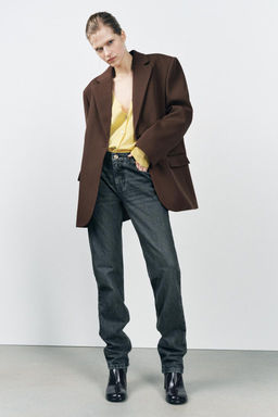 ZW COLLECTION STRAIGHT LOW-RISE JEANS - Zara фото 2